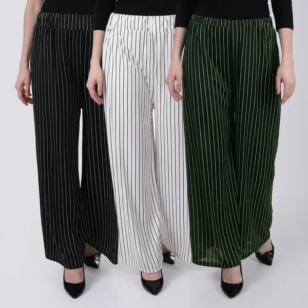 Black_White_Green_Serena_Striped_Palazzo_Combo_For_Women_(Pack_Of_3)