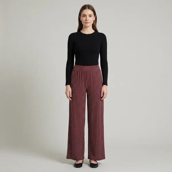 Lets_Shine_Pack_Of_6_Parallel_Striped_Palazzo_Pant_For_Women_Girls_Colour_White_Green_Mroon_Black_Masturd_Navyblue