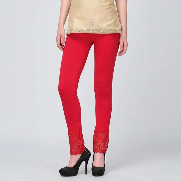 Letsshine_Women_S_Viscose_Rayon_Leggings_With_Lace_Design_Pack_Of_2_Colour_Red_Yellow