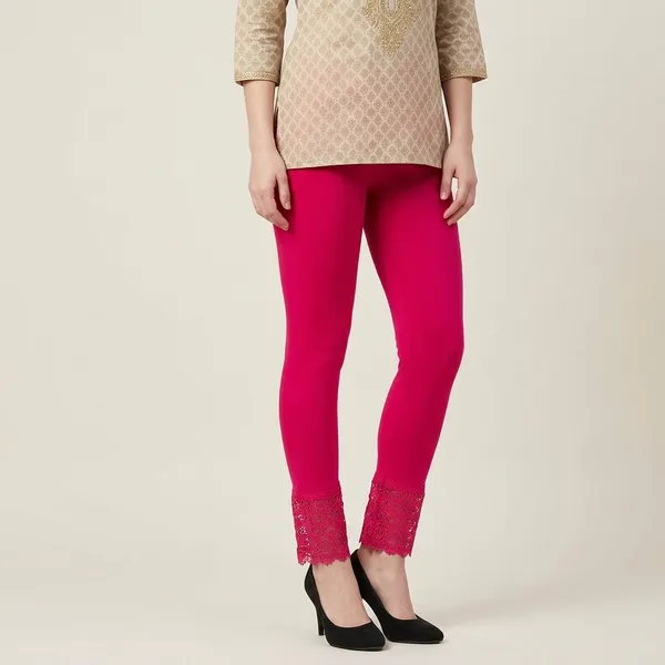 White_And_Pink_Viscose_Lace_Legging_For_Women_Pack_Of_2