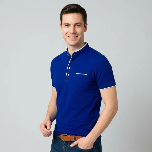 Men_Solid_Mandarin_Collar_T_Shirt_Pack_Of_2_Half_Sleeve_Stylish_Casual_Slim_Fit_T_Shirts_For_Men_Colour_Blue_Seagreen