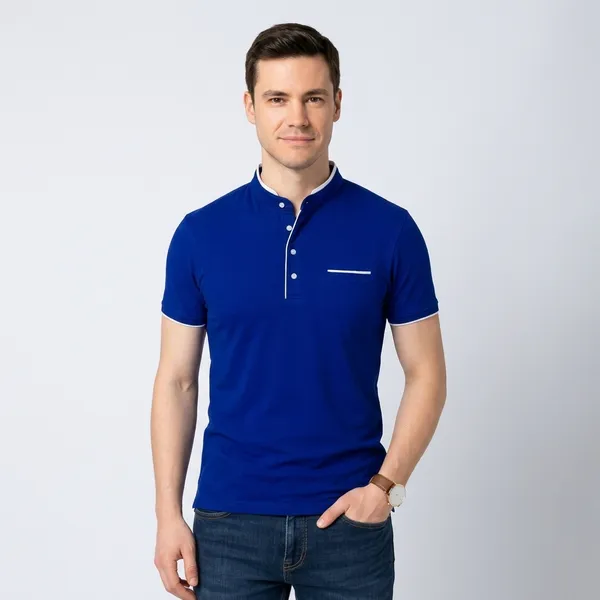 Men_Solid_Mandarin_Collar_T_Shirt_Pack_Of_2_Half_Sleeve_Stylish_Casual_Slim_Fit_T_Shirts_For_Men_Colour_Blue_Yellow