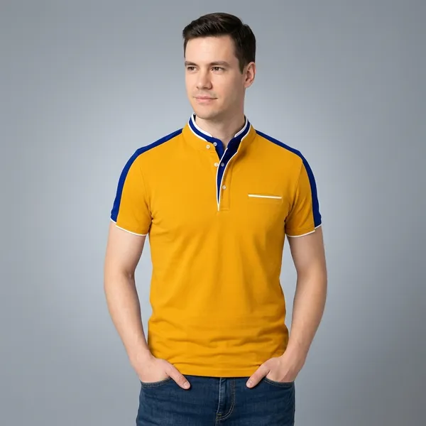 Men_Solid_Mandarin_Collar_T_Shirt_Pack_Of_2_Half_Sleeve_Stylish_Casual_Slim_Fit_T_Shirts_For_Men_Colour_Blue_Yellow