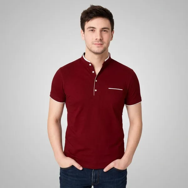 Lets_Shine_Charming_T_Shirts_For_Men_And_Boys_For_Regular_Casual_Official_Formal_And_Partywear_Combo_Pack_Of_2_(Blackand_Maroon)
