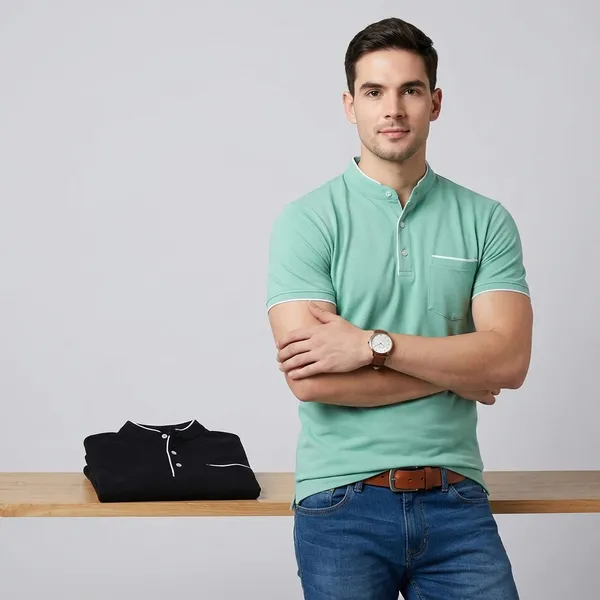 Black_And_Sea_Green_Cotton_T-Shirt_Combo_For_Men_(Pack_Of_2)