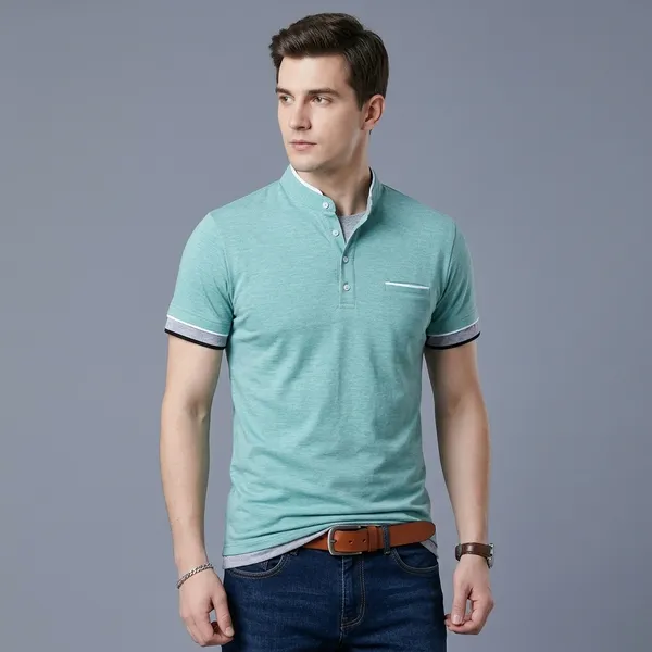 Lets_Shine_Charming_T_Shirts_For_Men_And_Boys_For_Regular_Casual_Official_Formal_And_Partywear_Combo_Pack_Of_2_(Grey_And_Sea_Green)