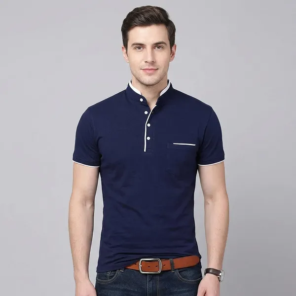 Navy_Blue_And_Royal_Blue_Cotton_T_Shirt_For_Men_Pack_Of_2