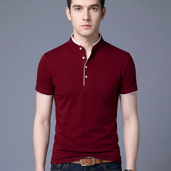 Lets_Shine_Charming_T_Shirts_For_Men_And_Boys_For_Regular_Casual_Official_Formal_And_Partywear_Combo_Pack_Of_2_(Olive_And_Maroon)