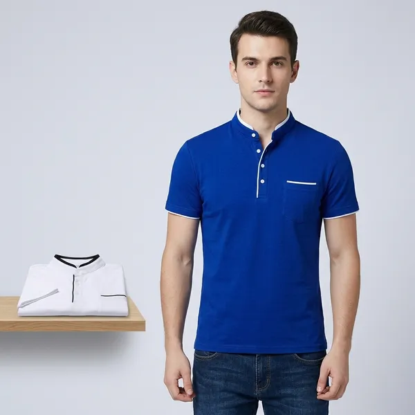Lets_Shine_Charming_T_Shirts_For_Men_And_Boys_For_Regular_Casual_Official_Formal_And_Partywear_Combo_Pack_Of_2_(White_And_Royal_Blue)