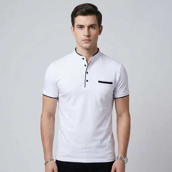 White_And_Yellow_Cotton_Solid_Half_Sleeve_T_Shirt_Pack_Of_2_For_Men