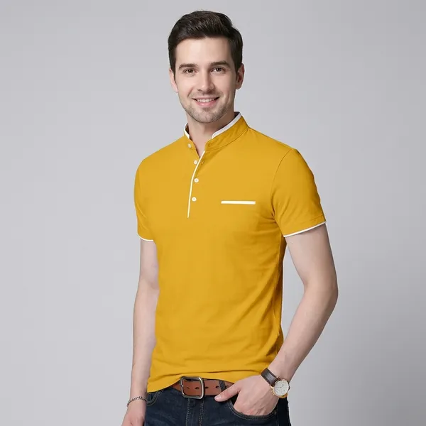 Lets_Shine_Charming_T_Shirts_For_Men_And_Boys_For_Regular_Casual_Official_Formal_And_Partywear_Combo_Pack_Of_2_(Yellow_And_Red)