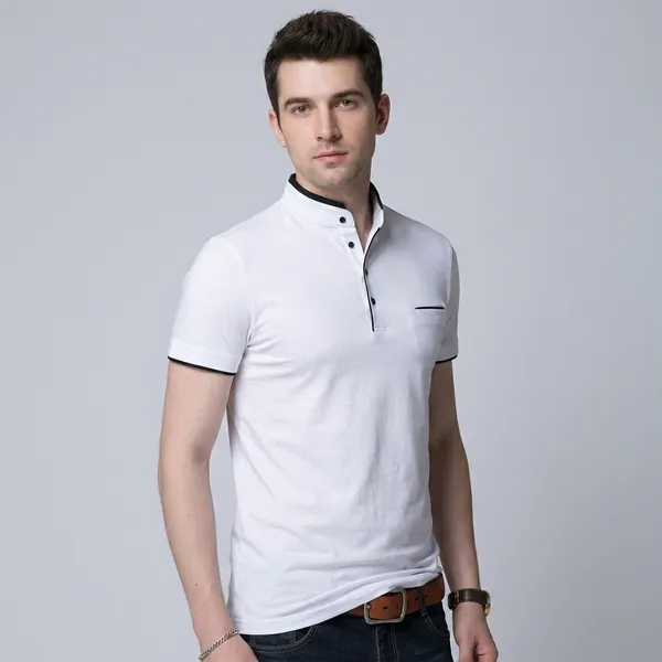 Lets_Shine_Stylish_And_Handsome_Mandarin_Collar_Half_Sleeve_T_Shirt_For_Men_Combo_Pack_Of_2_Colour_Yellow_White