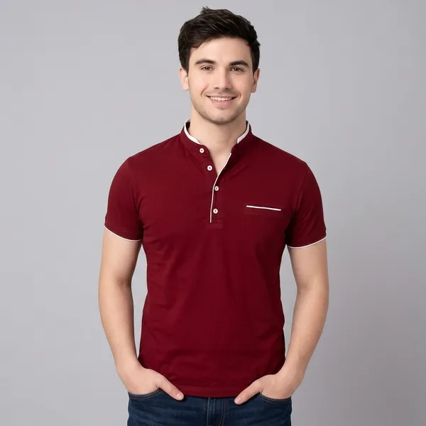 Men_Solid_Mandarin_Collar_T_Shirt_Pack_Of_3_Half_Sleeve_Stylish_Casual_Slim_Fit_T_Shirts_For_Men_Colour_Black_Mroon_Grey
