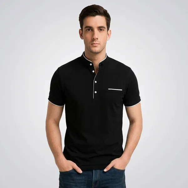 Men_Solid_Mandarin_Collar_T_Shirt_Pack_Of_3_Half_Sleeve_Stylish_Casual_Slim_Fit_T_Shirts_For_Men_Colour_Black_Mroon_Red