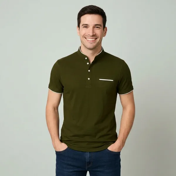 Men_Solid_Mandarin_Collar_T_Shirt_Pack_Of_3_Half_Sleeve_Stylish_Casual_Slim_Fit_T_Shirts_For_Men_Colour_Black_Olive_Red