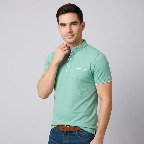 Men_Solid_Mandarin_Collar_T_Shirt_Pack_Of_3_Half_Sleeve_Stylish_Casual_Slim_Fit_T_Shirts_For_Men_Colour_Black_Seagreen_Olive