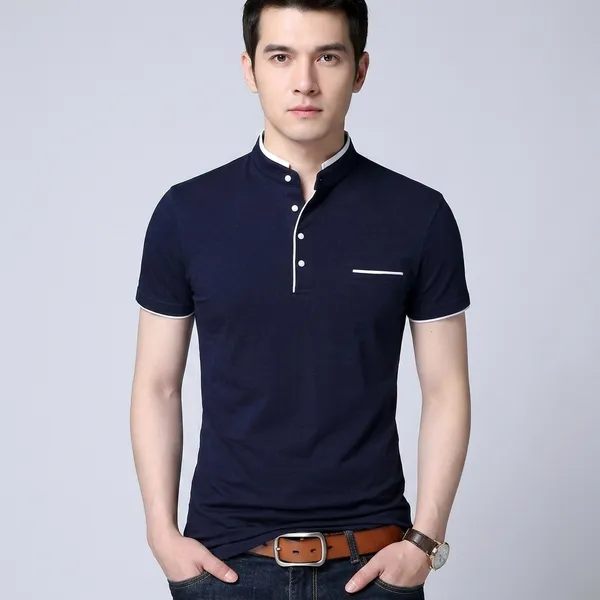Lets_Shine_And_Handsome_Mandarin_Collar_Half_Sleeve_T_Shirt_For_Men_Used_For_Regular_Formal_Casual_Partywear_With_Combo_Pack_Of_3_Colour_Grey_Navyblue_Mroon
