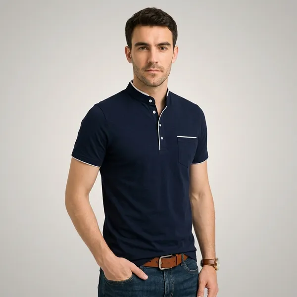 Lets_Shine_Men_Solid_Mandarin_Collar_T_Shirt_Pack_Of_3_Half_Sleeve_Stylish_Casual_Slim_Fit_T_Shirts_For_Men_Colour_Navyblue_Mroon_White