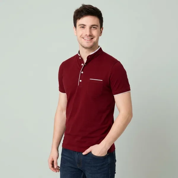 Men_Solid_Mandarin_Collar_T_Shirt_Pack_Of_3_Half_Sleeve_Stylish_Casual_Slim_Fit_T_Shirts_For_Men_Colour_Olive_Mroon_Blue
