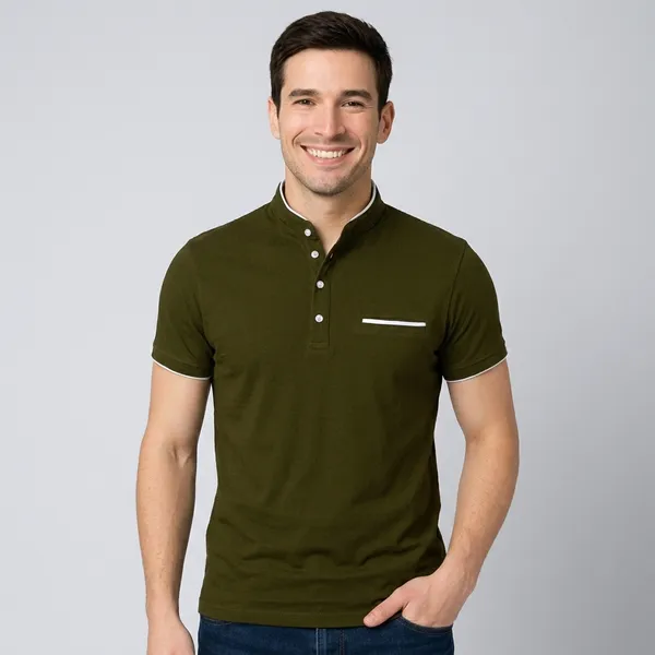 Men_Solid_Mandarin_Collar_T_Shirt_Pack_Of_3_Half_Sleeve_Stylish_Casual_Slim_Fit_T_Shirts_For_Men_Colour_Olive_Mroon_Red