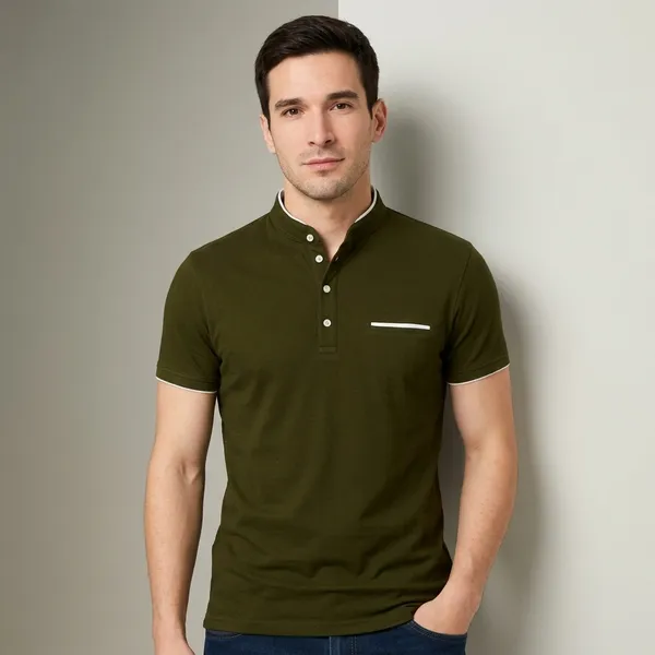 Men_Solid_Mandarin_Collar_T_Shirt_Pack_Of_3_Half_Sleeve_Stylish_Casual_Slim_Fit_T_Shirts_For_Men_Colour_Olive_Mroon_Seagreen