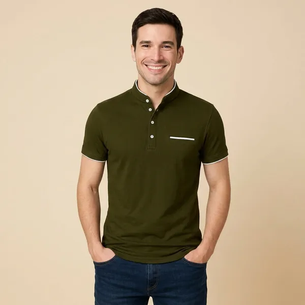 Men_Solid_Mandarin_Collar_T_Shirt_Pack_Of_3_Half_Sleeve_Stylish_Casual_Slim_Fit_T_Shirts_For_Men_Colour_Olive_Mroon_Seagreen
