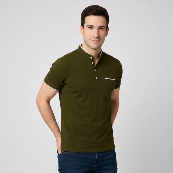 Men_Solid_Mandarin_Collar_T_Shirt_Pack_Of_3_Half_Sleeve_Stylish_Casual_Slim_Fit_T_Shirts_For_Men_Colour_Olive_Mroon_White