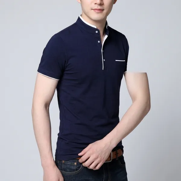 Lets_Shine_Stylish_And_Handsome_Mandarin_Collar_Half_Sleeve_T_Shirt_For_Men_Combo_Pack_Of_3_Colour_White_Mroon_Navyblue