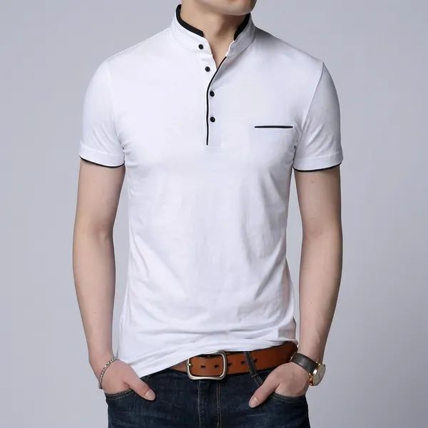 Lets_Shine_And_Handsome_Mandarin_Collar_Half_Sleeve_T_Shirt_For_Men_Used_For_Regular_Formal_Casual_Partywear_With_Combo_Pack_Of_3_Colour_White_Olive_Navyblue