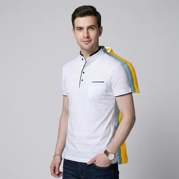 Lets_Shine_Handsome_T_Shirts_For_Men_Made_Up_Of_Cotton_Combo_Pack_Of_3_Used_For_Regular_Casual_Formal_Party_White_Sea_Green_Yellow