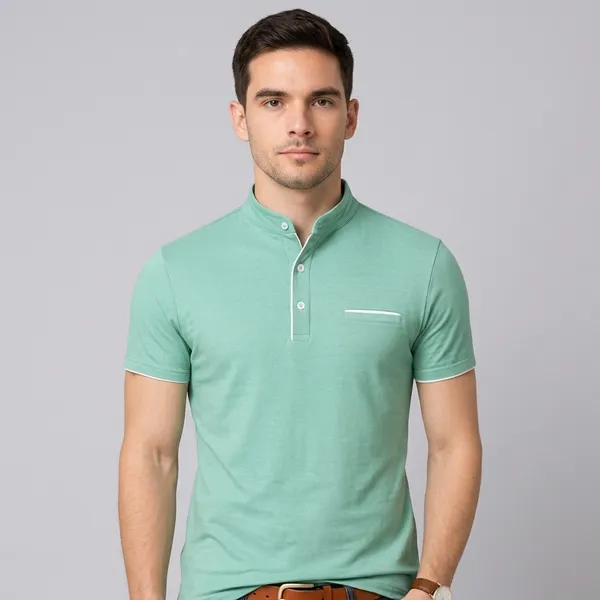 White_Seagreen_Grey_Cotton_Slim_Fit_Mandarin_Collar_T_Shirt_For_Men_Pack_Of_3