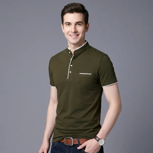 Lets_Shine_Smart_T_Shirts_Of_5_Piece_Combo_Made_Up_Of_Pure_Cotton_Regular_Casual_Formal_Partywear_Black_White_Blue_Olive_Maroon_Color
