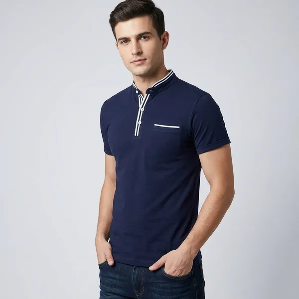 Lets_Shine_Smart_T_Shirts_Of_5_Piece_Combo_Made_Up_Of_Pure_Cotton_Regular_Casual_Formal_Partywear_Black_White_Red_Navy_Blue_Color