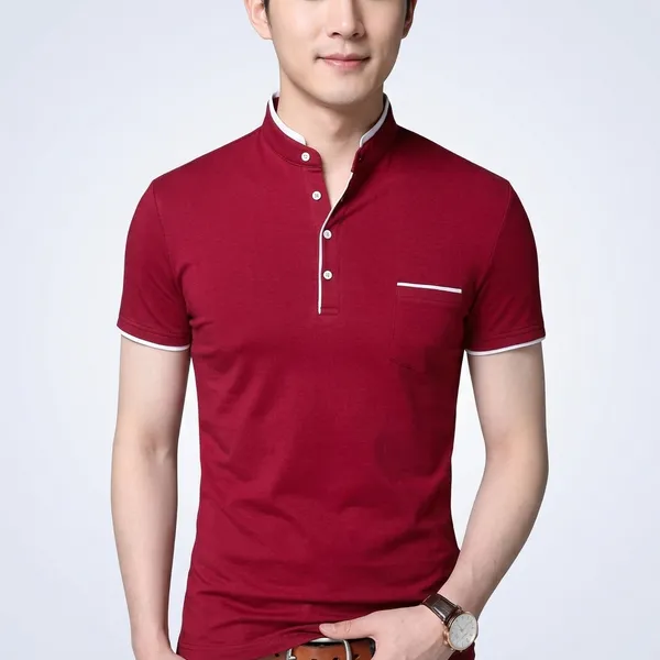 Lets_Shine_Smart_T_Shirts_Of_5_Piece_Combo_Made_Up_Of_Pure_Cotton_Regular_Casual_Formal_Partywear_Black_White_Red_Olive_Blue_Color