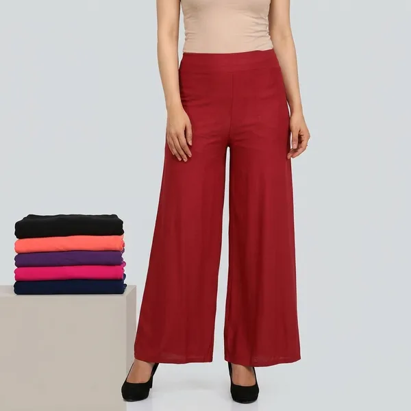 Lets_Shine_Stylish_Palazzos_Pack_Of_6s_Of_Black_Coral_Purple_Maroon_Pink_Navyblue