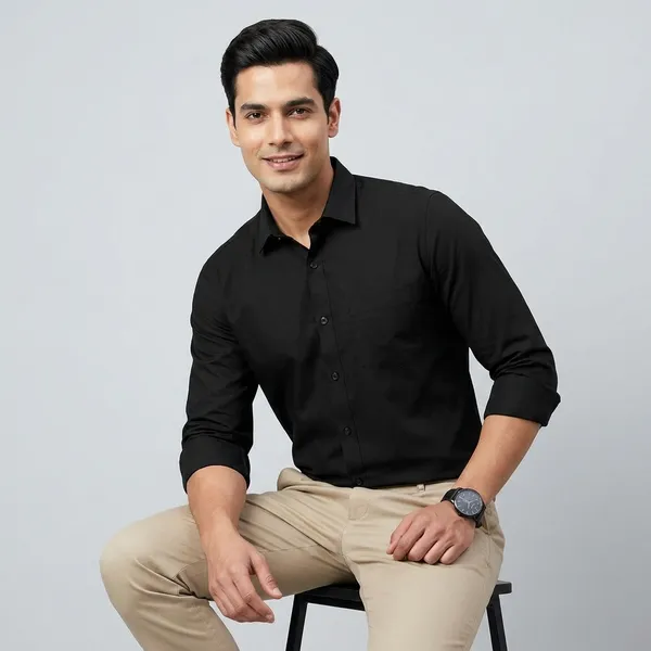 Men_Solid_Casual_Shirt_Full_Sleeve_Regular_Fit_Shirt_For_Men_Black