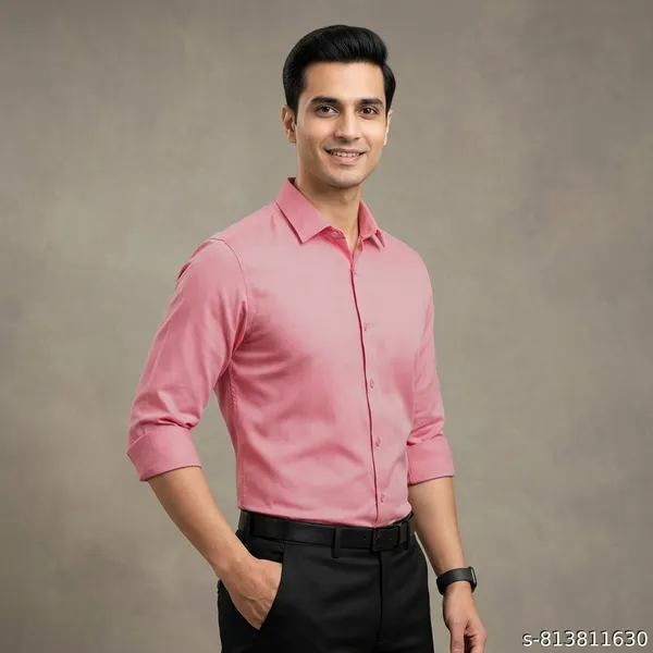 Men_Solid_Casual_Shirt_Full_Sleeve_Regular_Fit_Shirt_For_Men_Coral
