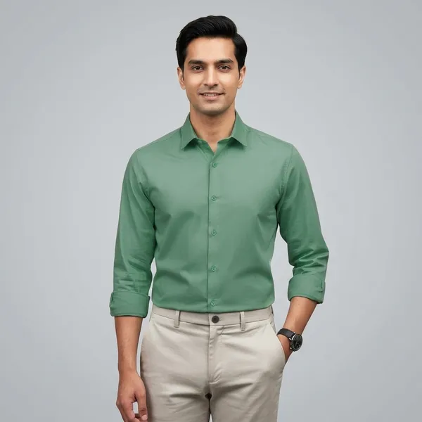 Seagreen_Cotton_Regular_Fit_Full_Sleeve_Casual_Shirt_For_Men