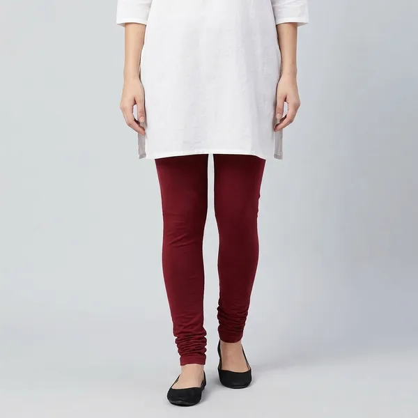Lets_Shine_Churidar_Cotton_Leggings_Combo_Of_6_For_Women_And_Girls_Of_Black_White_Beige_Maroon_Blue_Purple