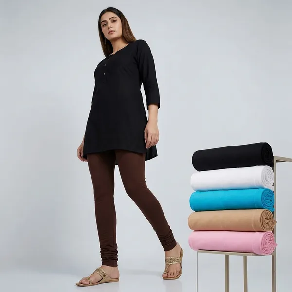Lets_Shine_Churidar_Cotton_Leggings_Combo_Of_6_For_Women_And_Girls_Of_Black_White_Sky_Blue_Brown_Beige_Baby_Pink
