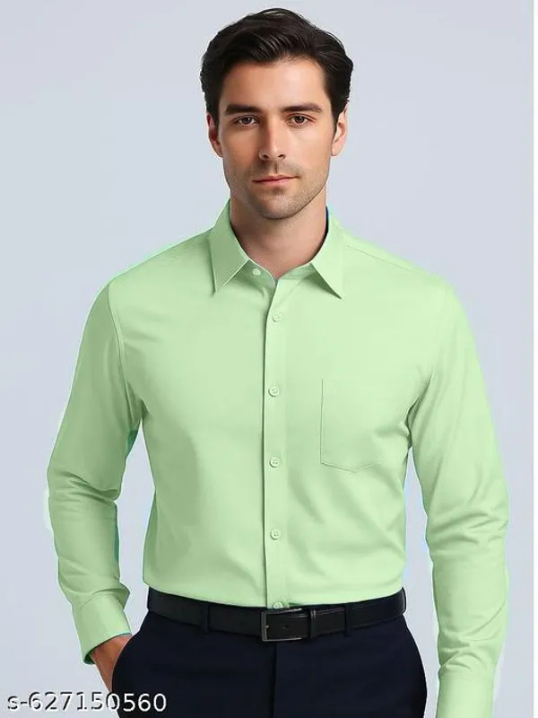Lets_Shine_Cotton_Solid_Shirt_For_Man_Mint_Green