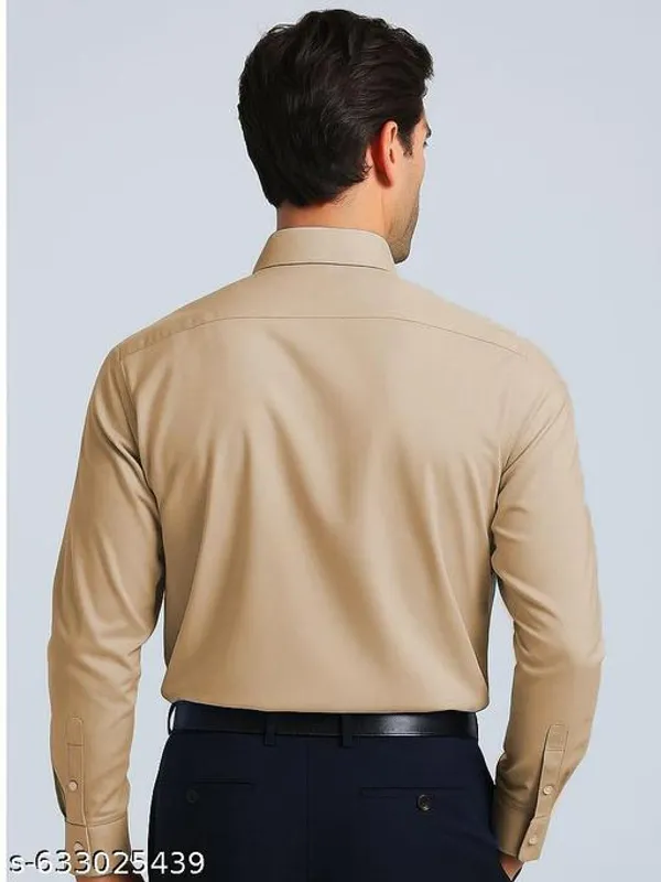 Lets_Shine_Cotton_Solid_Shirt_For_Man_Beige