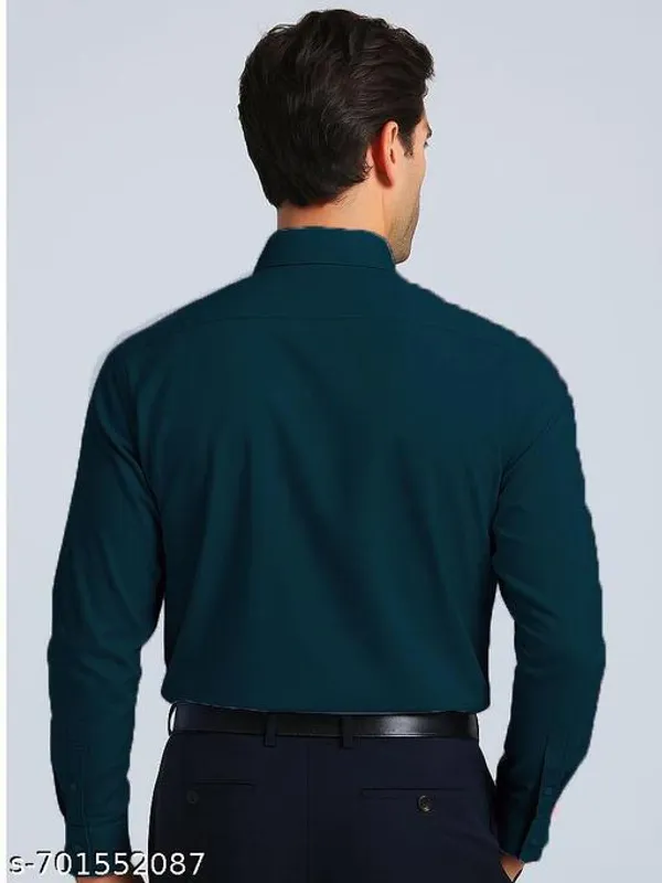 Teal_Cotton_Solid_Regular_Fit_Shirt_For_Men