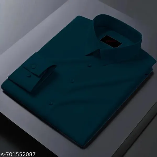 Teal_Cotton_Solid_Regular_Fit_Shirt_For_Men