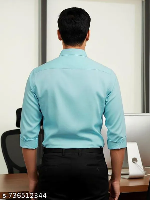 Sky_Blue_Cotton_Solid_Regular_Fit_Shirt_For_Men