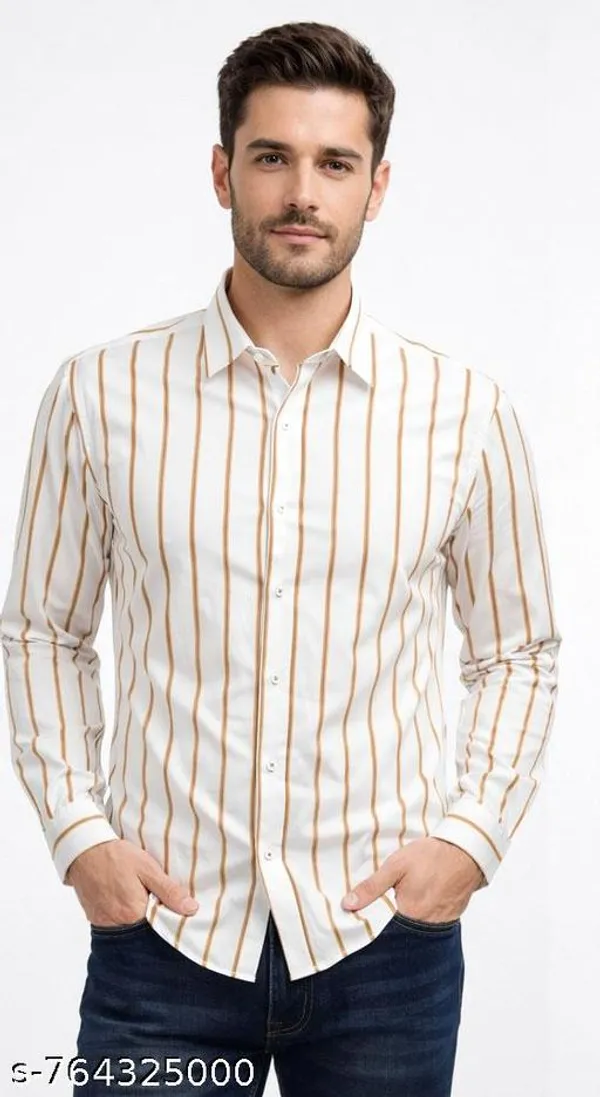 Men_White_Coffee_Vertical_Striped_Shirt_Full_Sleeve_Regular_Fit_Casual_Formal_Shirt_For_Men_Coffee