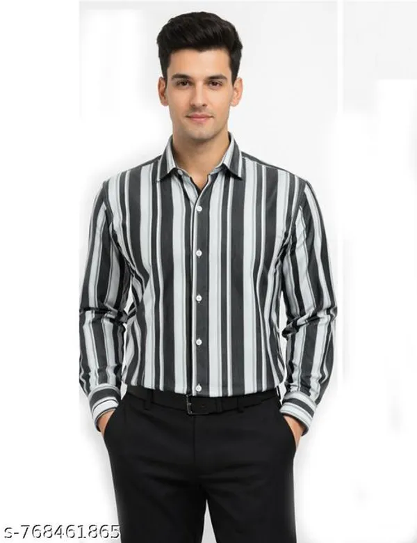 Black_Cotton_Vertical_Striped_Regular_Fit_Full_Sleeve_Shirt_For_Men