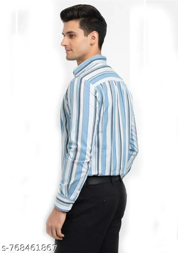 Blue_Cotton_Vertical_Striped_Regular_Fit_Full_Sleeve_Shirt_For_Men