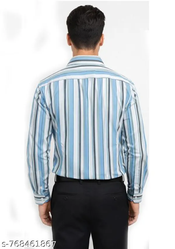 Blue_Cotton_Vertical_Striped_Regular_Fit_Full_Sleeve_Shirt_For_Men