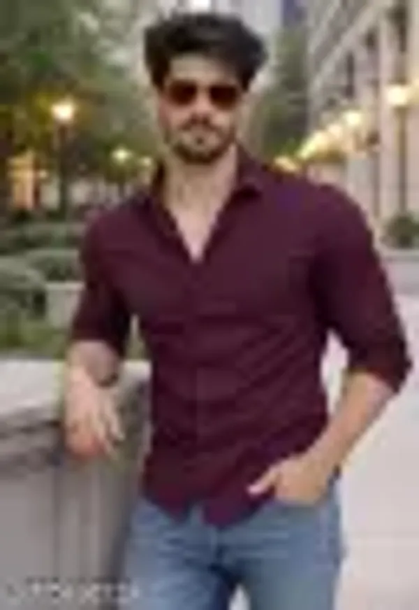 Lets_Shine_Cotton_Solid_Shirt_For_Man_Wine